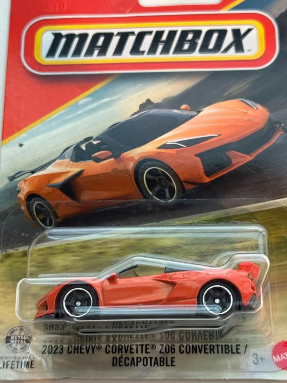 Matchbox 2023 Chevy Corvette Z06 Convertible Orange 48/125 Diecast